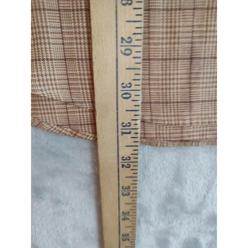 Polo‎ Ralph Lauren Classic Fit Glen Plaid Button Down Shirt Mens Large Tan Brown